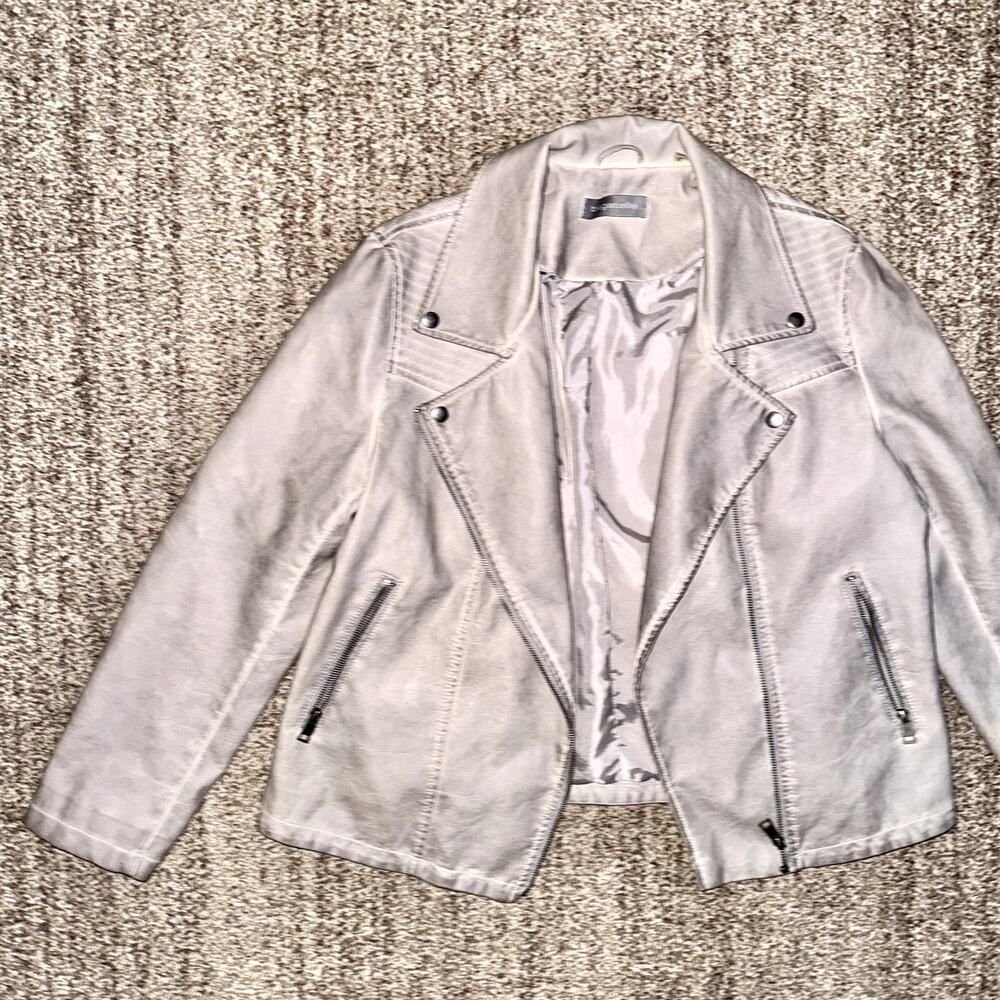 Bagatelle Women's Full Zip Faux Leather Tan Motorcycle Jacket Size XL - Picture 5 of 13